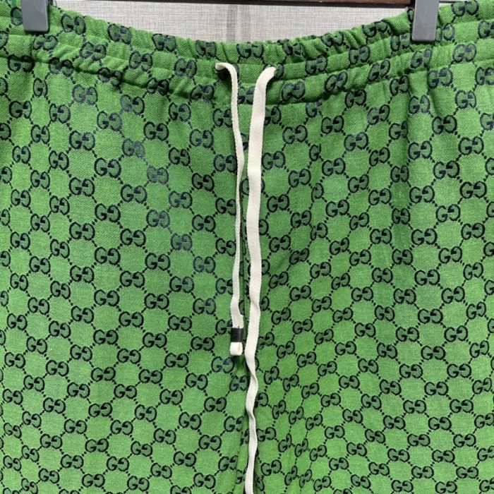 G*u*i gg multicolour canvas shorts green
