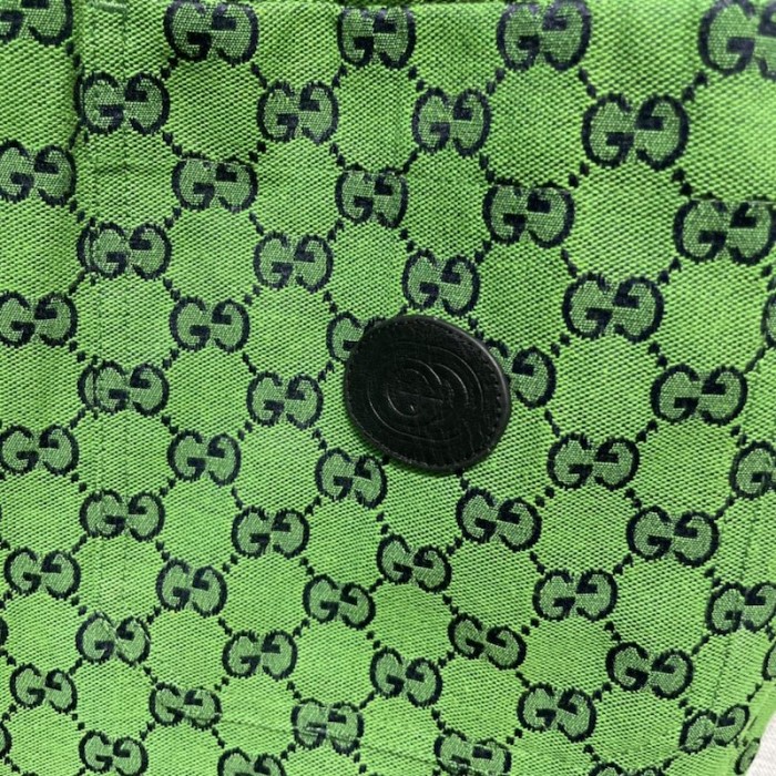 G*u*i gg multicolour canvas shorts green