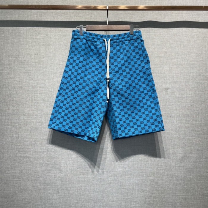 G*u*i gg multicolour canvas shorts blue
