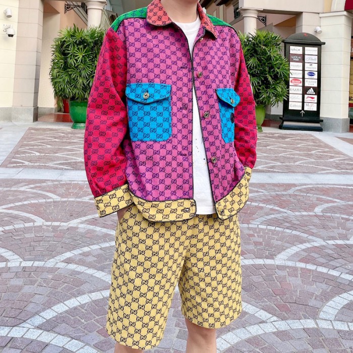 G*u*i gg multicolour denim jacket