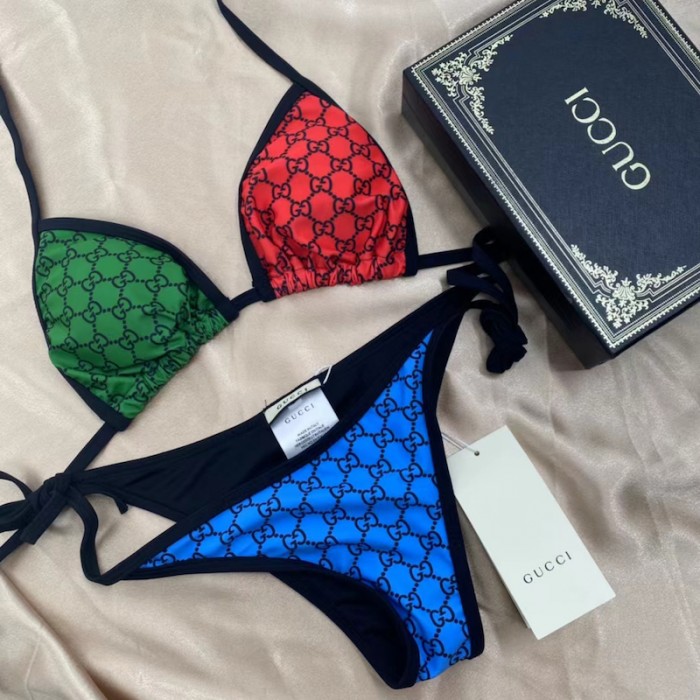 G*u*i gg multicolour jersey bikini