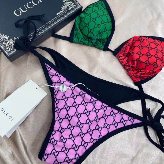 G*u*i gg multicolour jersey bikini
