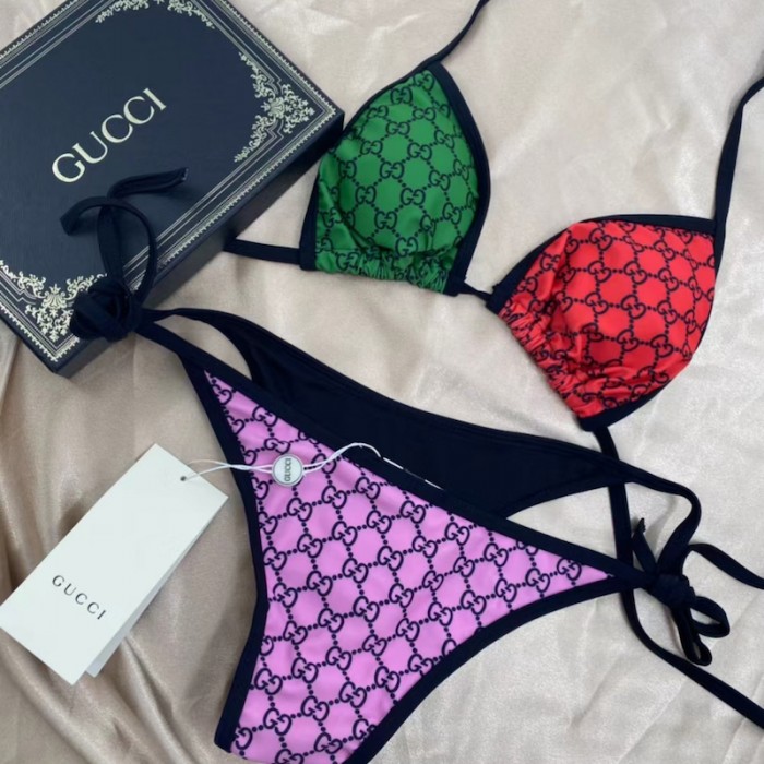 G*u*i gg multicolour jersey bikini
