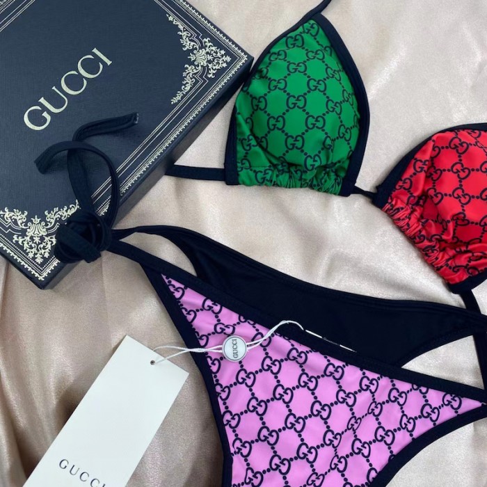 G*u*i gg multicolour jersey bikini