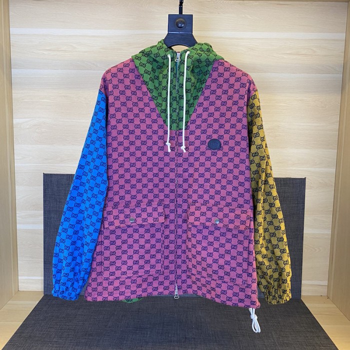 G*u*i gg multicolour jersey jacket