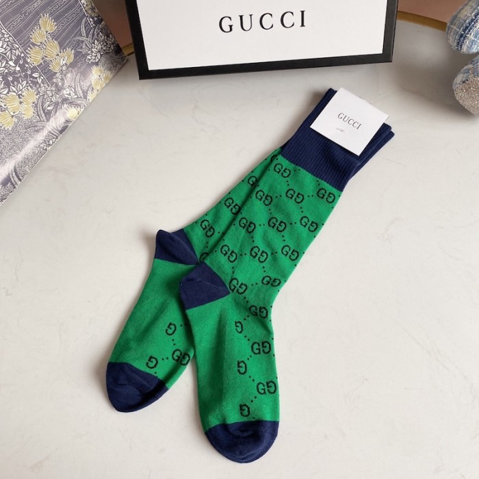 G*u*i gg multicolour cotton blend socks green