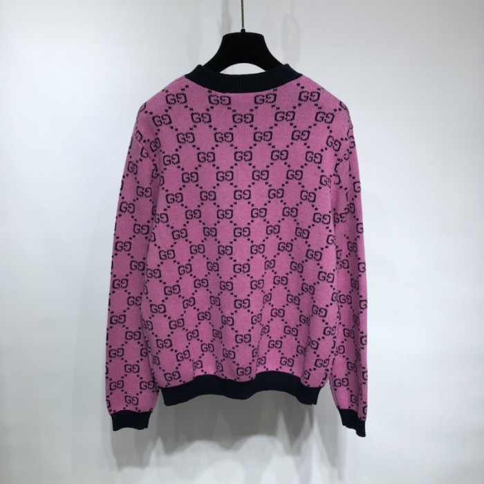 G*u*i gg multicolour wool cotton jumper pink