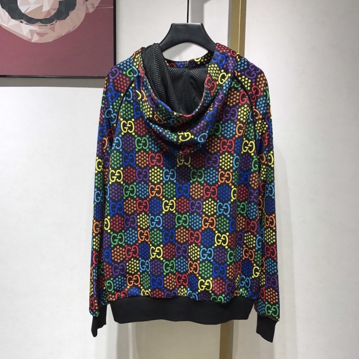 G*u*i gg psychedelic print nylon jacket