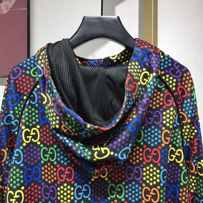 G*u*i gg psychedelic print nylon jacket