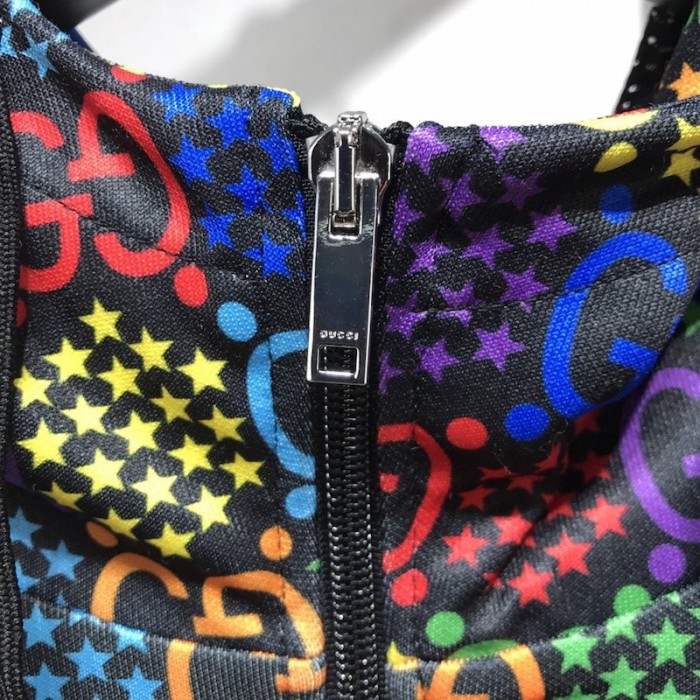 G*u*i gg psychedelic print nylon jacket