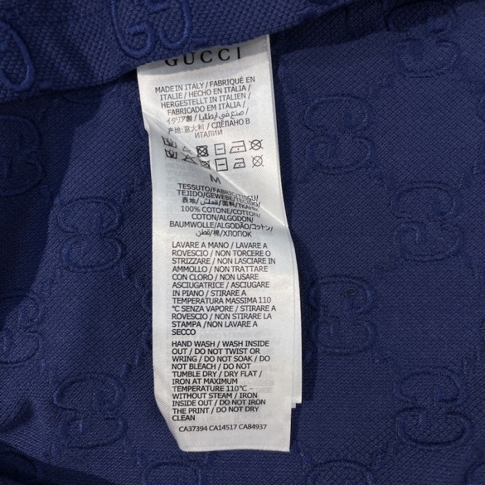 G*u*i gg stretch cotton polo dark blue