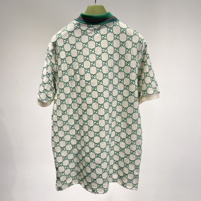 G*u*i gg stretch cotton polo green