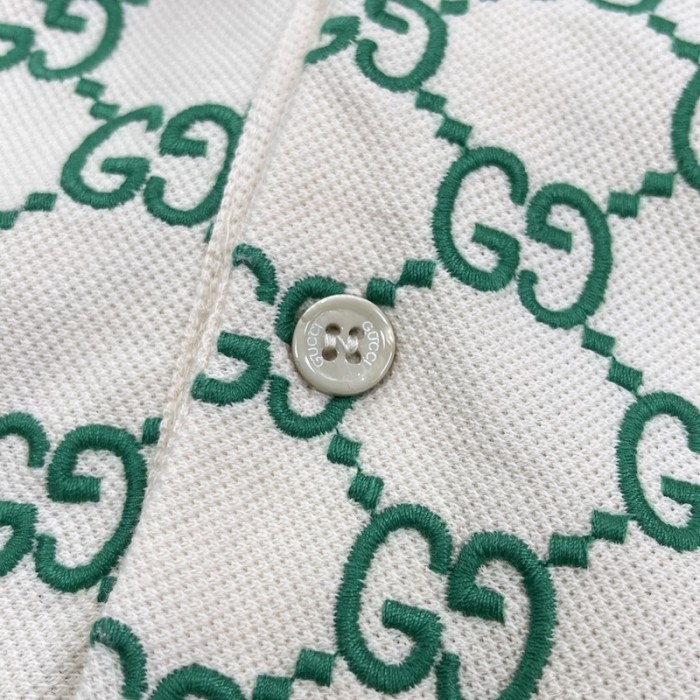 G*u*i gg stretch cotton polo green