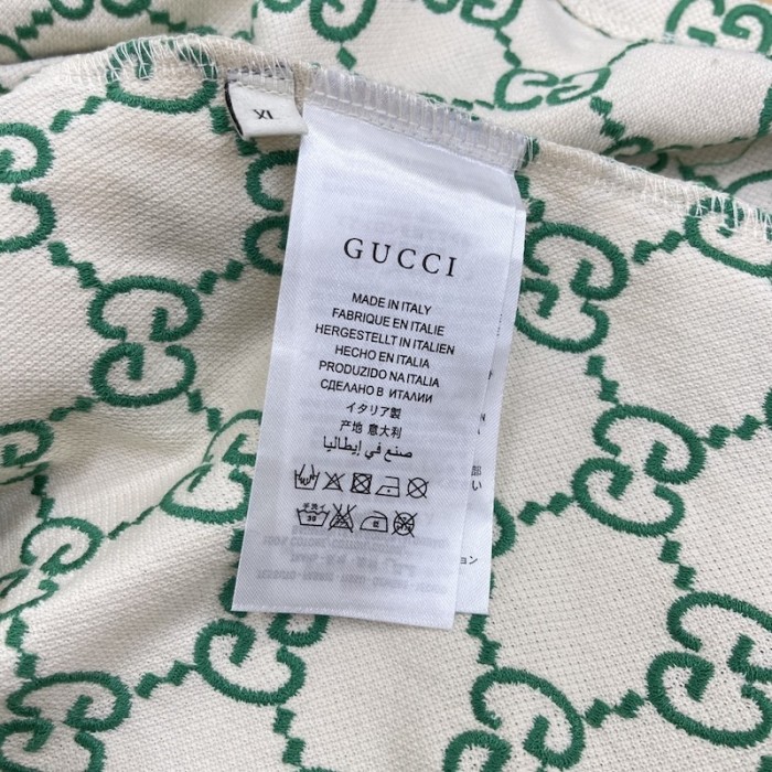 G*u*i gg stretch cotton polo green