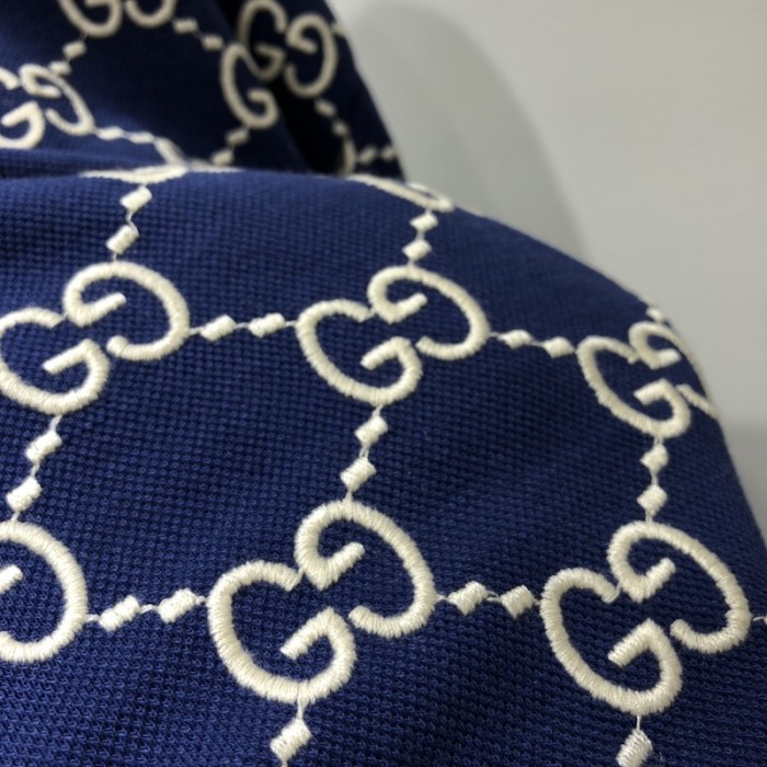 G*u*i gg stretch cotton polo blue