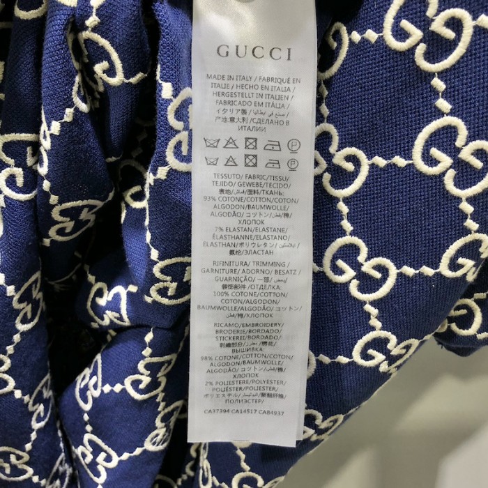 G*u*i gg stretch cotton polo blue