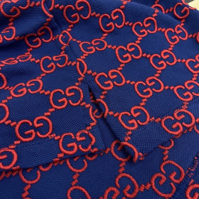 G*u*i gg stretch cotton polo red