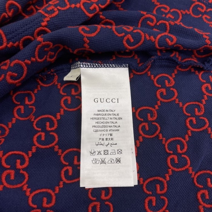 G*u*i gg stretch cotton polo red