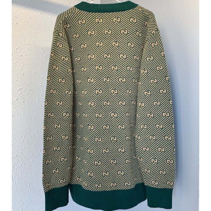G*u*i gg stripe wool cardigan