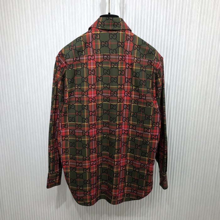 G*u*i gg tartan wool shirt 721464