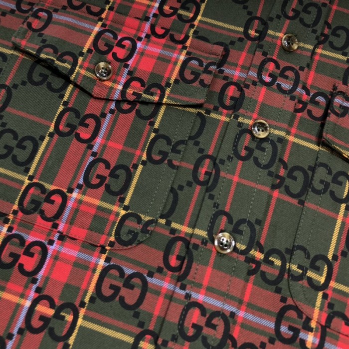 G*u*i gg tartan wool shirt 721464