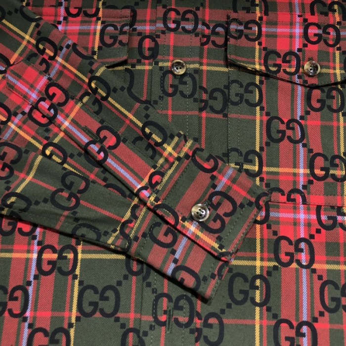 G*u*i gg tartan wool shirt 721464