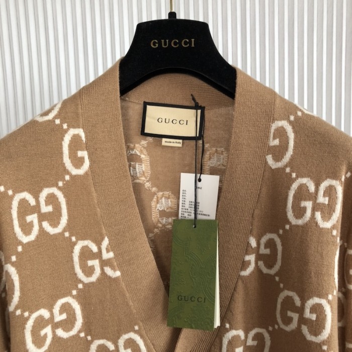 G*u*i gg wool cardigan beige