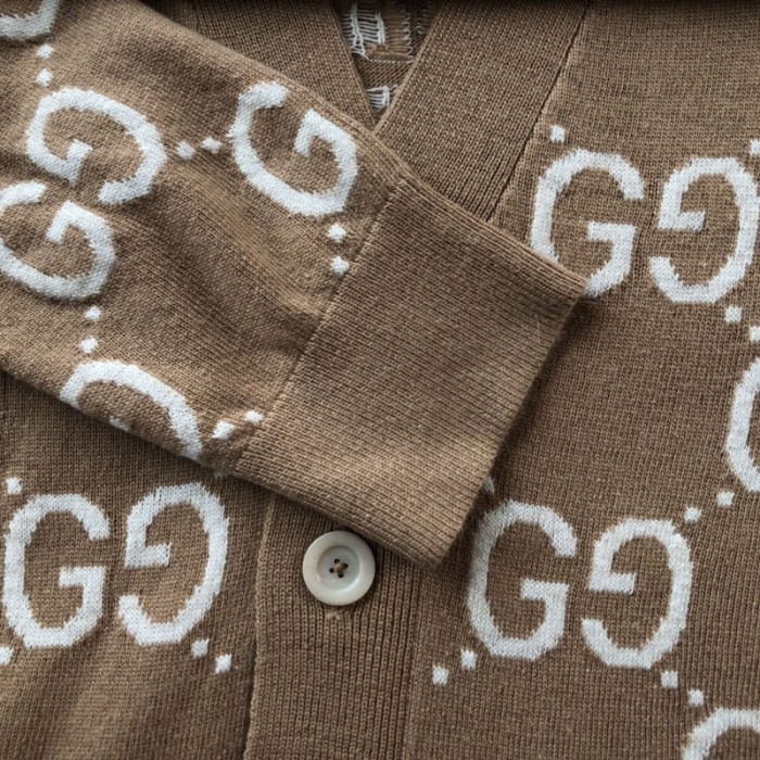 G*u*i gg wool cardigan beige
