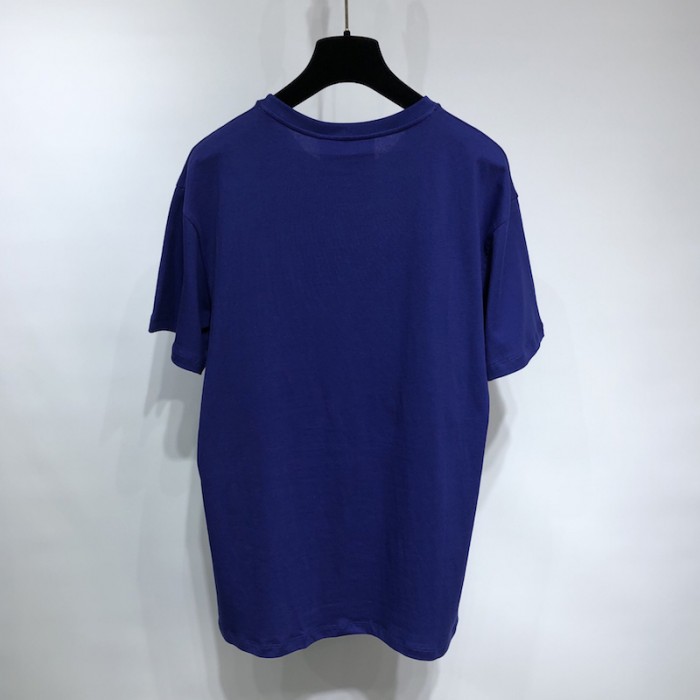 G*u*i interlocking g star burst print cotton t-shirt blue