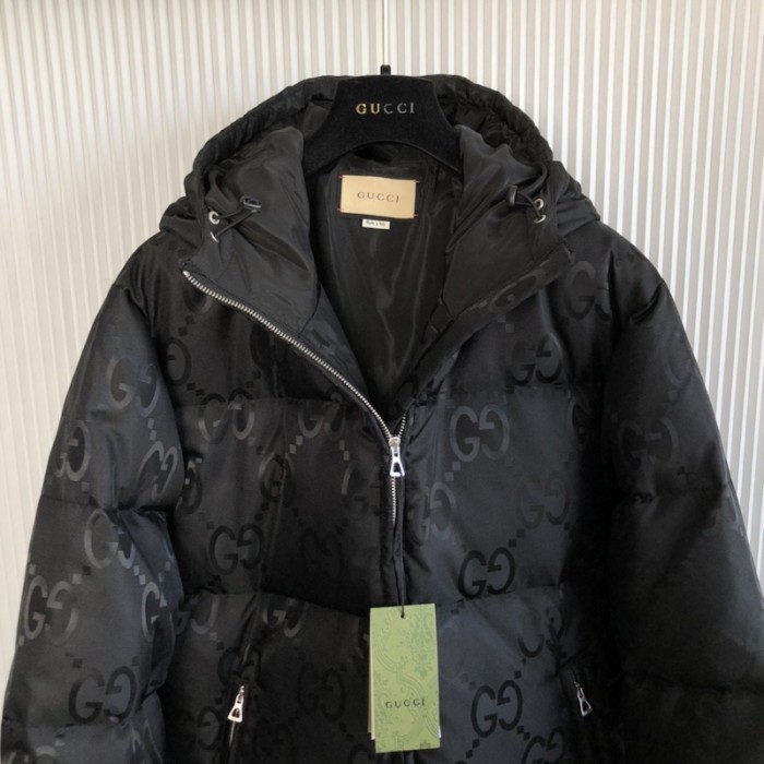 G*u*i jumbo gg canvas jacket 698710 black