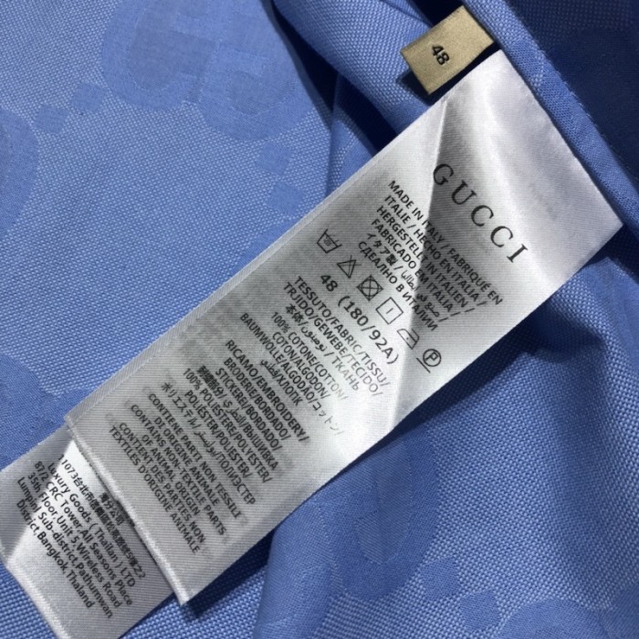 G*u*i jumbo gg cotton jacquard bowling shirt ‎734123