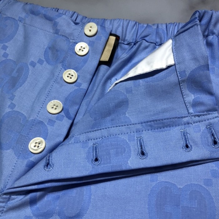 G*u*i jumbo gg cotton jacquard shorts ‎734161