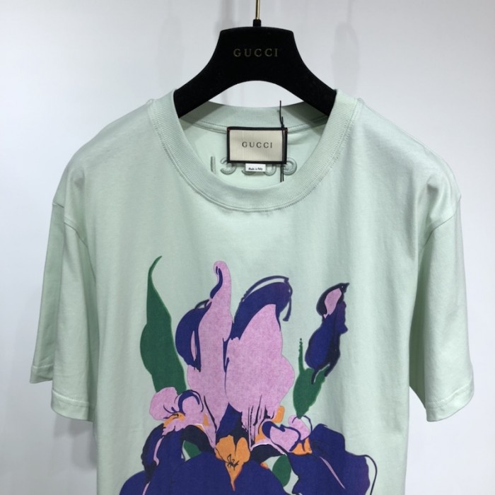 G*u*i ken scott print cotton t-shirt green