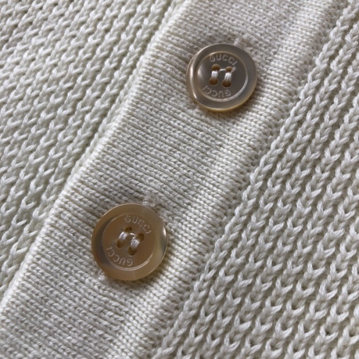 G*u*i knit cotton polo t-shirt with web 739954