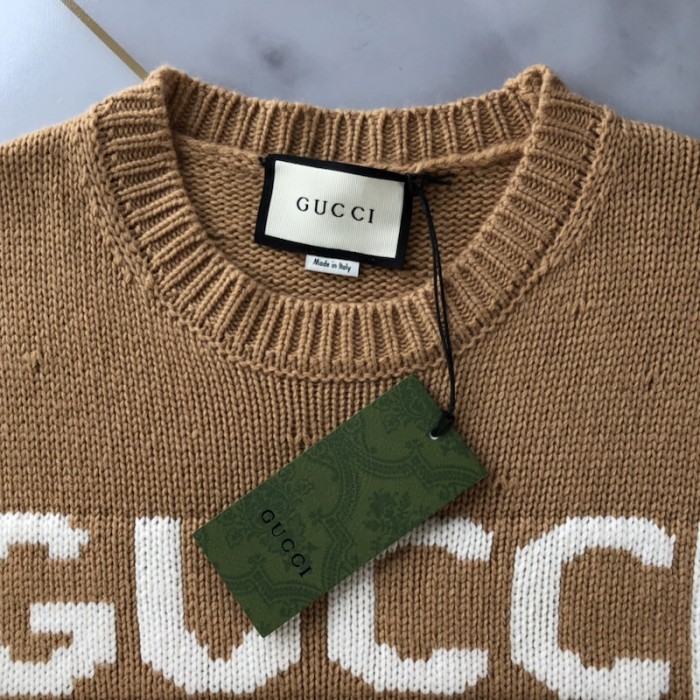 G*u*i knit wool jumper with G*u*i intarsia 761539