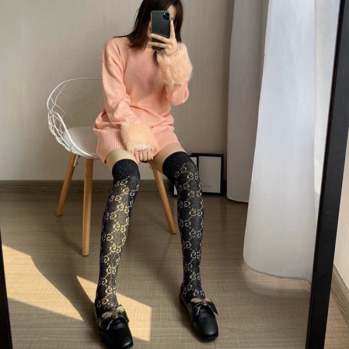 G*u*i lame gg socks women black