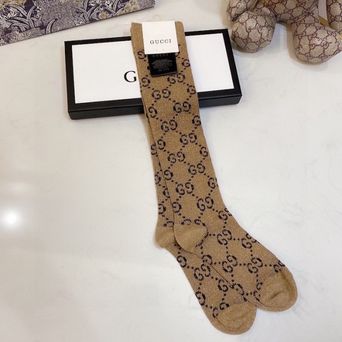 G*u*i lame gg socks women gold