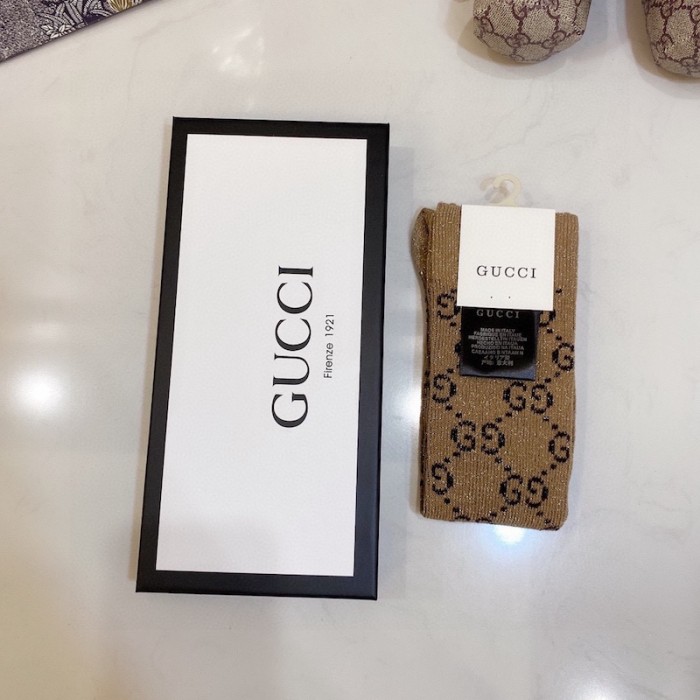 G*u*i lame gg socks women gold