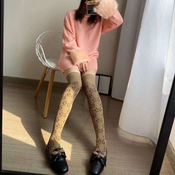 G*u*i lame gg socks women gold