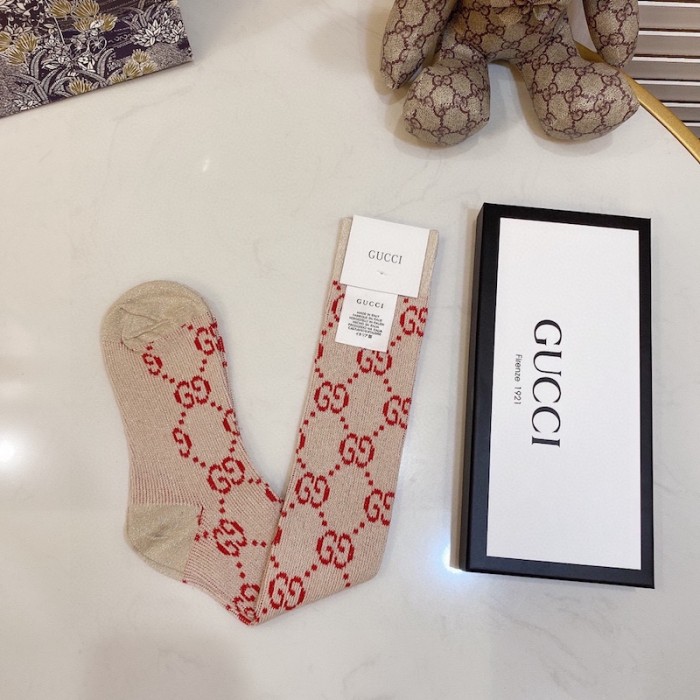 G*u*i lame gg socks women light pink
