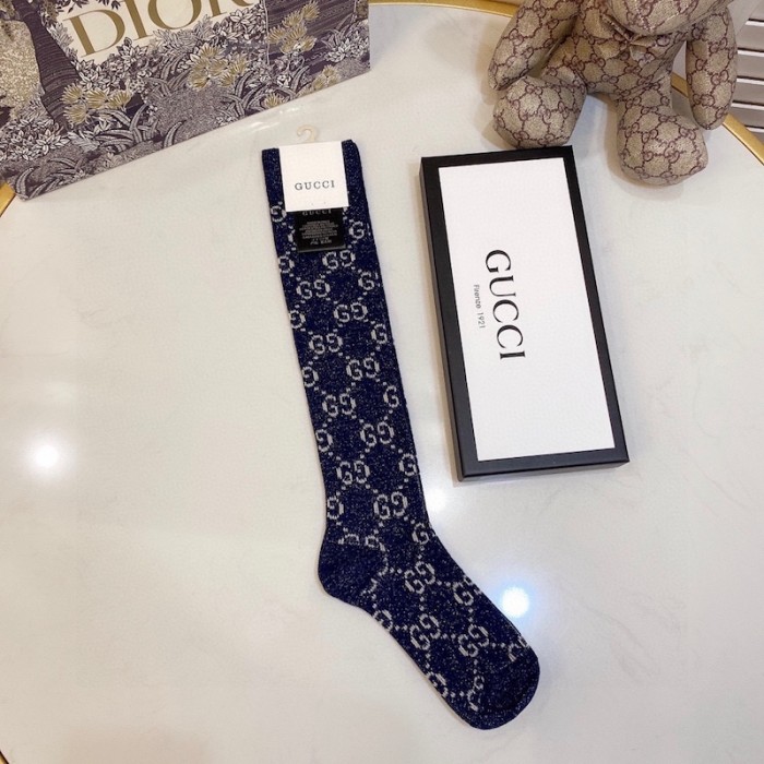 G*u*i lame gg socks women navy
