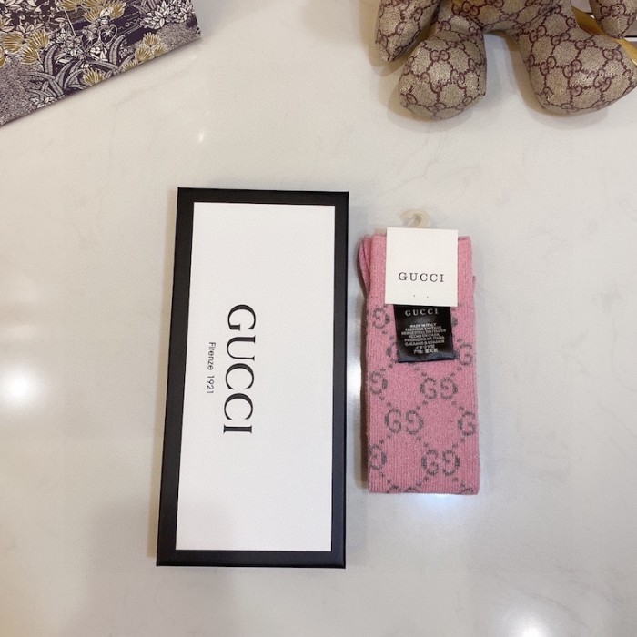 G*u*i lame gg socks women pink color