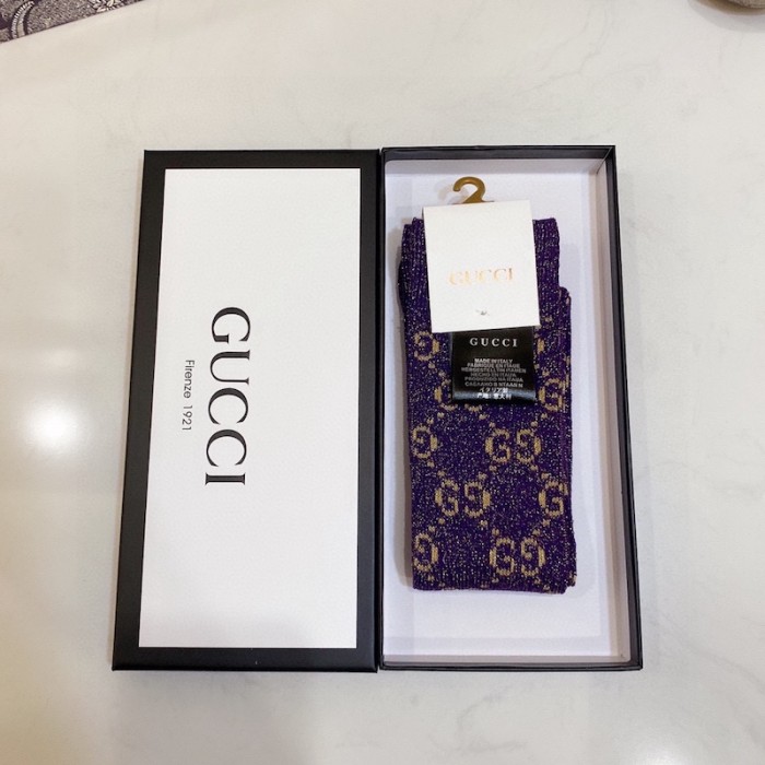 G*u*i lame gg socks women purple