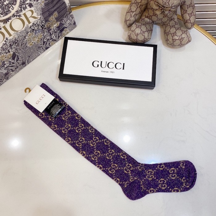 G*u*i lame gg socks women purple