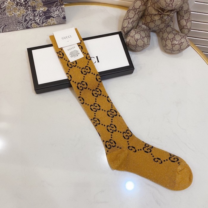 G*u*i lame gg socks women yellow