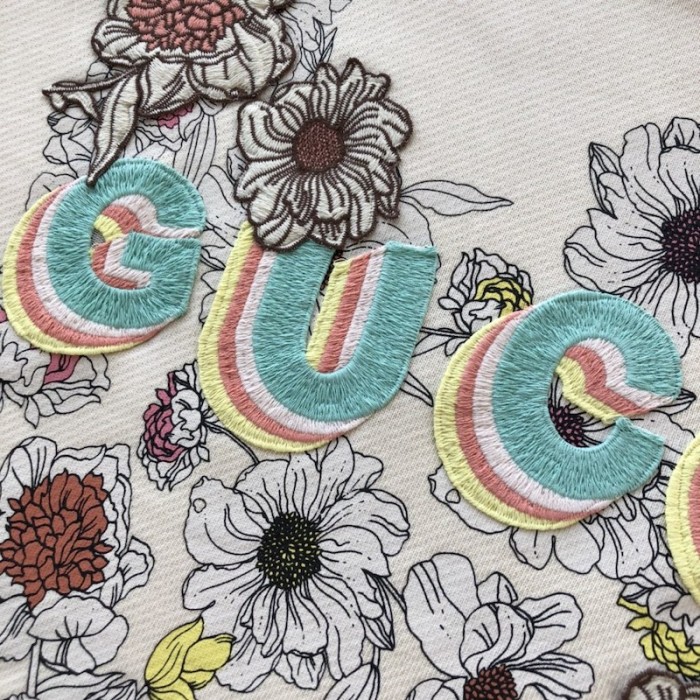 G*u*i lovelight sweatshirt aus baumwolle mit print