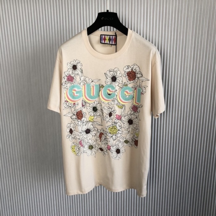 G*u*i lovelight cotton t-shirt with print