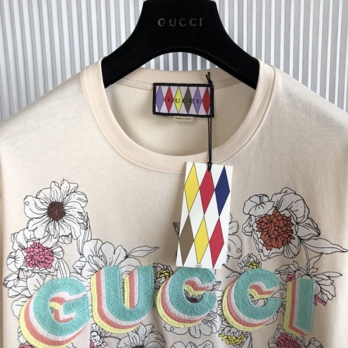 G*u*i lovelight cotton t-shirt with print