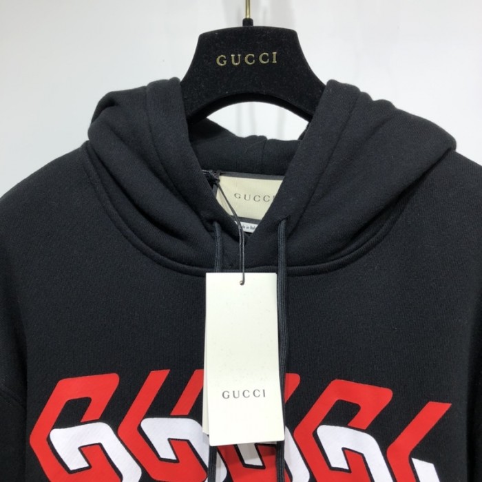 G*u*i jersey sweatshirt with G*u*i mirror print