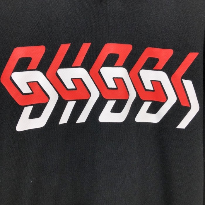 G*u*i jersey sweatshirt with G*u*i mirror print
